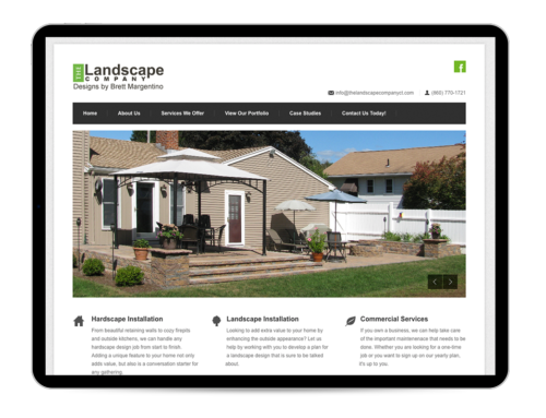 The Landscape Company logo and website design
